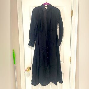 Black a new day dres. Size XS. Full button down front.